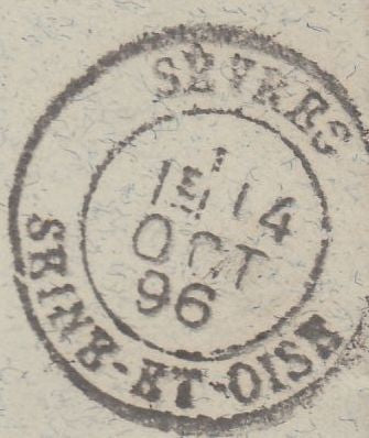 113927 1896 UNDERPAID MAIL NEWCASTLE ON TYNE TO FRANCE.