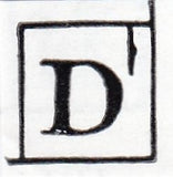 114014 PL.149 (TD CONSTANT VARIETY "MARK IN "D" SQUARE")(SG8 SPEC B2l).