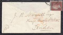 114129 PL.24 (BB)(SG29) ON MOURNING ENVELOPE ULVERSTONE TO LONDON.