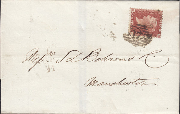 114135 PL.4 (GK)(SG26) ON COVER LONDON TO MANCHESTER/MISSING IMPRIMATUR LETTERING.