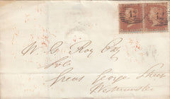 114139 PL.36 (SD SE) YELLOW-BROWN ON BLUED PAPER (SG29 VAR) ON COVER LONDON USAGE.