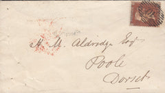 114143 PL.44 (CH) VERY DEEP RED-BROWN (SG29 VAR) ON COVER LONDON TO DORSET.