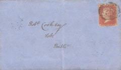 114158 PL.44 (GF) ORANGE BROWN ON LIGHTLY BLUED PAPER (SG29/SPEC C8(5) ON COVER LONDON TO BATH.