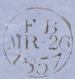 114158 PL.44 (GF) ORANGE BROWN ON LIGHTLY BLUED PAPER (SG29/SPEC C8(5) ON COVER LONDON TO BATH.