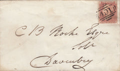 114161 PL.29 (RF) PALE RED-BROWN (WORN PLATE) BLUED PAPER (SG29) ON COVER.