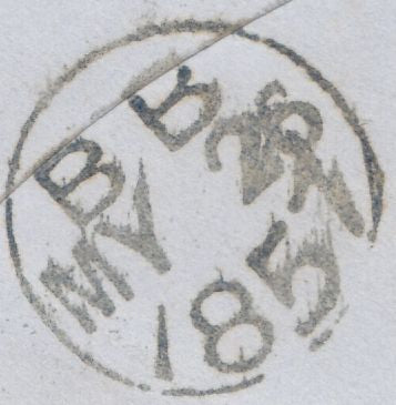 114162 PL.38 (OD) PALE ROSE SHADE ON TRANSITIONAL PAPER (SPEC C9(4) ON COVER LONDON TO BATH.