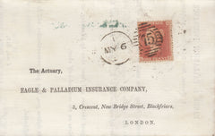114166 PL.44 (LF) PALE ORANGE-BROWN ON TRANSITIONAL PAPER (SG33 SPEC C9(1) ON COVER.