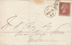 114188 PL.44 (IJ) ORANGE-BROWN SHADE ON LIGHTLY BLUED PAPER (SG29/33 SPEC C8(5) ON COVER.