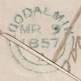 114264 PL.27 (QL) PALE DULL BROWN ON BLUED PAPER (SG29) ON COVER.