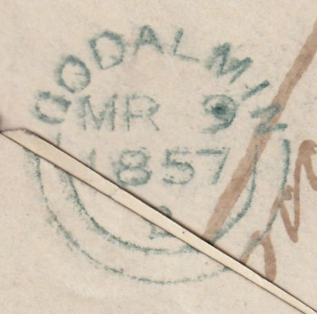 114264 PL.27 (QL) PALE DULL BROWN ON BLUED PAPER (SG29) ON COVER.