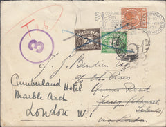 114375 1935 UNDERPAID MAIL NETHERLANDS TO JERSEY.
