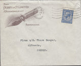 114379 1927 ADVERTISING MAIL BIRMINGHAM TO SWEDEN,