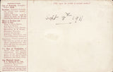 114447 1911 FIRST OFFICIAL U.K. AERIAL POST/LONDON POST CARD IN RED-BROWN.