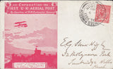 114465 1911 FIRST OFFICIAL U.K. AERIAL POST/LONDON ENVELOPE IN SCARLET.