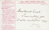 114465 1911 FIRST OFFICIAL U.K. AERIAL POST/LONDON ENVELOPE IN SCARLET.