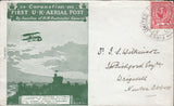 114484 1911 FIRST OFFICIAL U.K. AERIAL POST/LONDON ENVELOPE IN BRIGHT GREEN.
