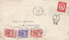 114500 1955 UNDERPAID MAIL LONDON TO PARIS.