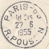 114500 1955 UNDERPAID MAIL LONDON TO PARIS.