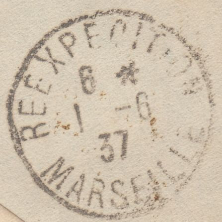 114502 1937 UNDERPAID MAIL SURREY TO FRANCE.