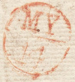 114545 1797 MANCHESTER/"MANCHESTER" HORSESHOE STYLE HAND STAMP.