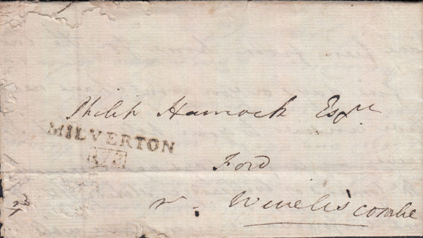 114594 1813 SOMERSET/"MILVERTON 172" MILEAGE MARK.