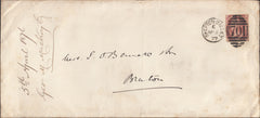 114608 1870 1½D SHIELD PL.3 (SG51)(PG) ON COVER SHEPTON MALLET TO BRUTON.