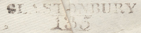 114639 1828 SOMERSET/"GLASTONBURY/135" MILEAGE MARK (SO517).