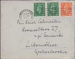 114666 1949 MAIL EDINBURGH TO CZECHOSLOVAKIA.