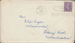 114669 1949 MAIL WEMBLEY TO CZECHOSLOVAKIA.
