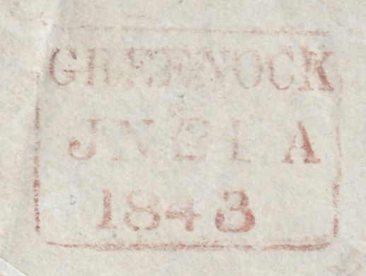 114755 THE DISTINCTIVE MALTESE CROSS OF GREENOCK (SPEC B1th) ON COVER.