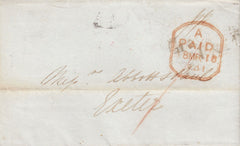 114889 1841 DEVON/'EXETER' SKELETON STYLE DATE STAMP (DN608/610).