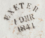 114889 1841 DEVON/'EXETER' SKELETON STYLE DATE STAMP (DN608/610).