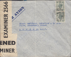 114933 1941 CENSORED MAIL TANGIER TO LONDON.