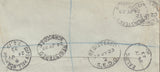 114939 1923 POSTAL STATIONERY CUTOUTS ON REGISTERED MAIL USED IN LONDON.