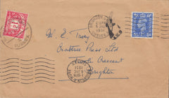 114942 1951 UNDERPAID MAIL USED IN BRIGHTON.