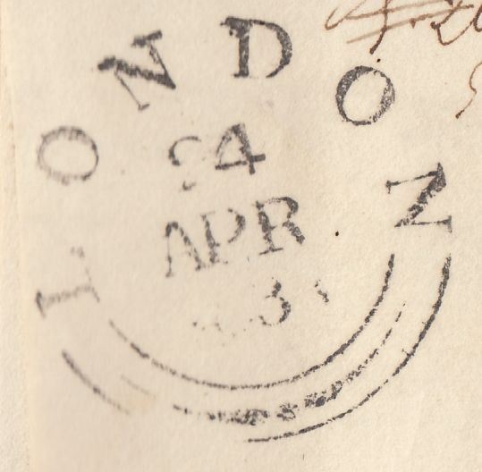 115019 1838 MAIL BEWDLEY TO COGNAC/"BEWDLEY PENNY POST (WO81).