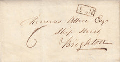 115125 1822 SUSSEX/"UCKFIELD PENNY POST" HAND STAMP (SX1234).