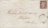 115154 1848 SUSSEX/"HURST GREEN" SKELETON HAND STAMP (SX729)/"STAPLE CROSS" UDC.