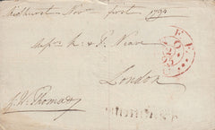 115189 1795 SUSSEX/"MIDHURST" HAND STAMP (SX885).