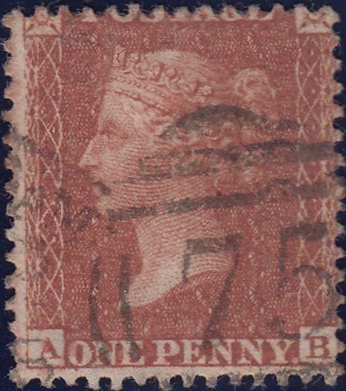 115217 1855 DIE 2 PLATE 14 MATCHED PAIR LETTERED AB S.C.14 (SG24) AND L.C.14 (SPEC C6).