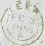 115263 1856 DIE 2 1D PL.24 'C7 ABNORMAL' (OB) ON COVER.