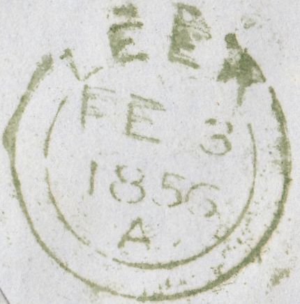 115263 1856 DIE 2 1D PL.24 'C7 ABNORMAL' (OB) ON COVER.