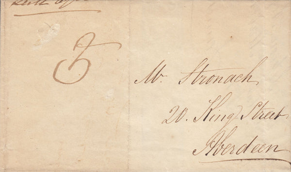 115283 1836 SCOTLAND/"OLD MELDRUM" TWO LINE HAND STAMP.