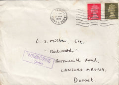 115313 1970 "WIMBORNE/DORSET" INSTRUCTIONAL HAND STAMP.