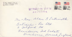 115328 1982 MAIL USA TO DORSET MISDIRECTED TO ECUADOR.