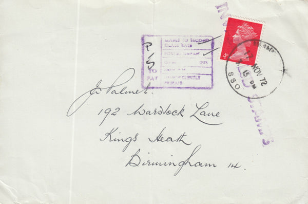 115332 1972 "INVALID STAMP" USAGE.
