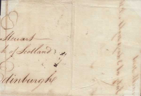 115355 '1784 SCOTLAND DISTINCTIVE 'POST OFFICE/ELGIN' CIRCULAR HAND STAMP,.
