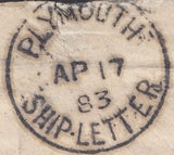 115398 1883 MOURNING ENVELOPE SYDNEY TO ENGLAND WITH UK 6D (SG161).