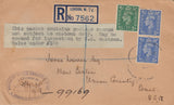 115401 1947 STAMP DEALER'S MAIL LONDON TO USA/B.P.A CACHET.