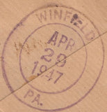 115401 1947 STAMP DEALER'S MAIL LONDON TO USA/B.P.A CACHET.